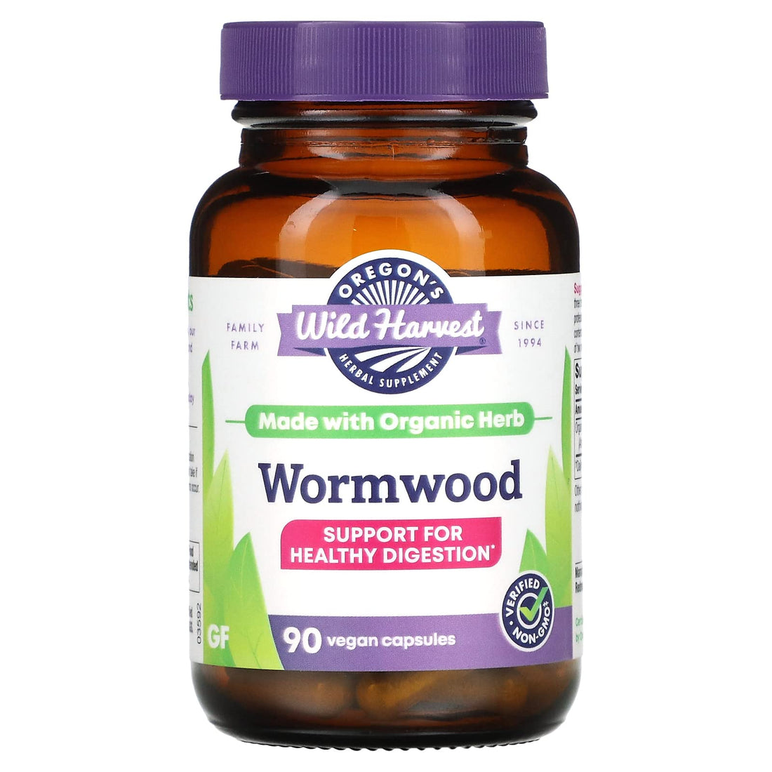 Oregons Wild Harvest, Wormwood, 90 Vegg Capsules - Strabella