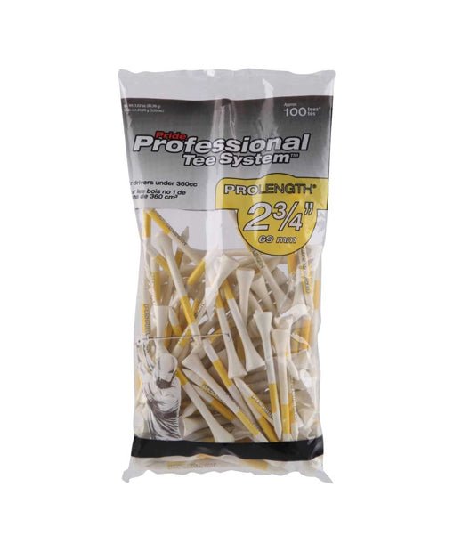Pride Professional Tee System ProLength 2 ¾" Golf Tees, 100 Count (Pack of 2) - Strabella