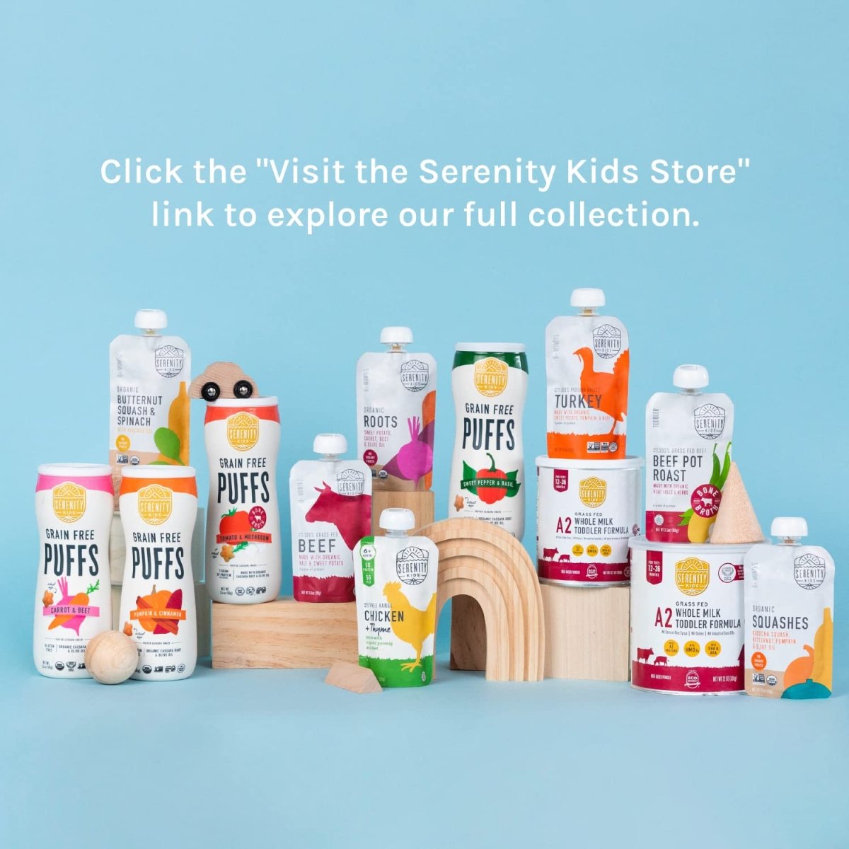 Serenity Kids 6+ Months Baby Food Pouches Puree Made With Ethically Sourced Meats & Organic Veggies | 3.5 Ounce BPA - Free Pouch - Strabella