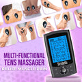 Strabella 24 Modes Tens Muscle Stimulator for Back Pain Relief, Muscle Stimulator for Pain Relief Therapy, Electronic Pulse Massager Muscle Massager with 4 Pairs Pads, Nerve Pain Relief - Strabella