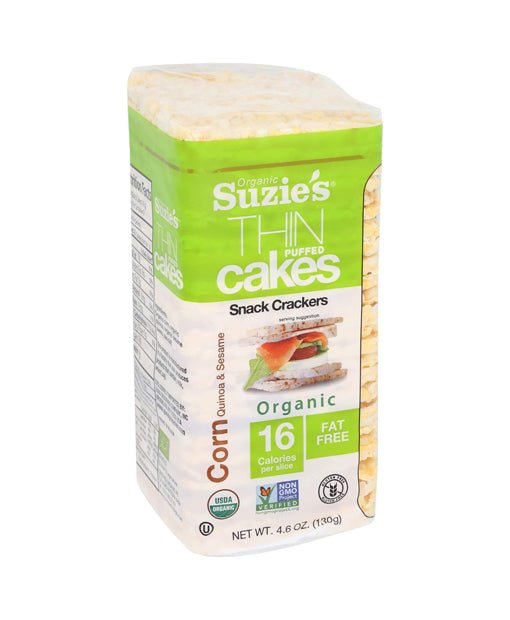 Suzie's Corn, Quinoa & Sesame Thin Cakes, 4.5 oz - Strabella