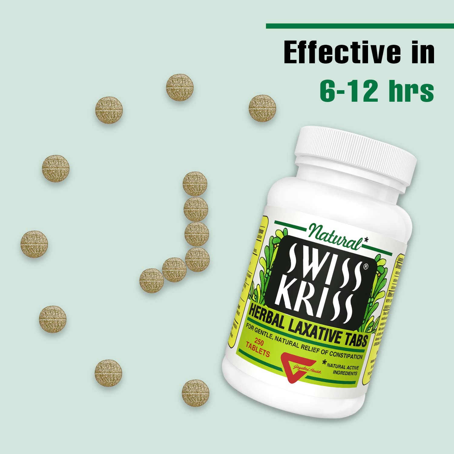 Swiss Kriss Herbal Laxative, Tablets 250 Each - Strabella