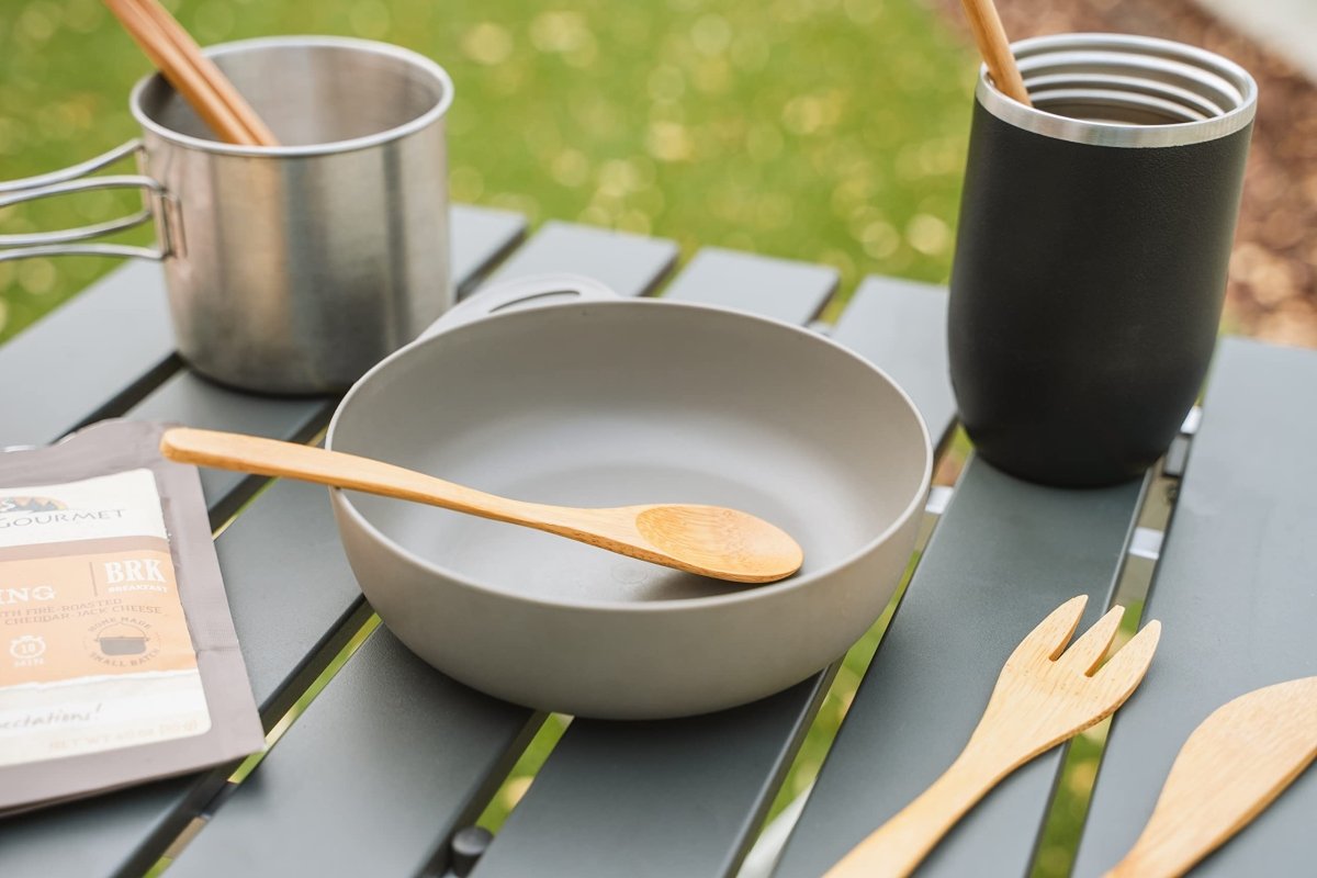 To - Go Ware By ChicoBag, Reusable Bamboo Utensil Set w/Straw, BPA and Phthalate Free, Dishwasher Safe - Strabella