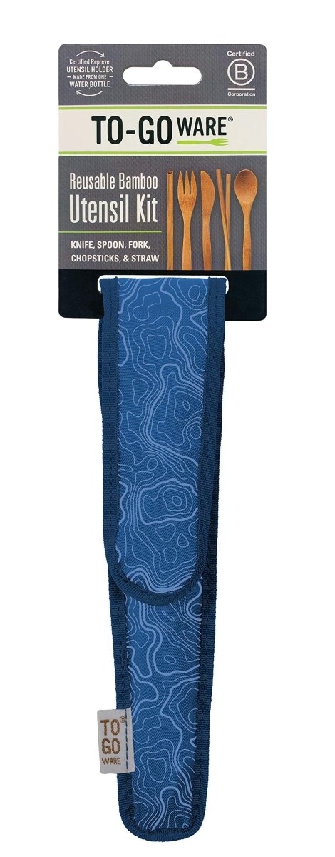 To - Go Ware By ChicoBag, Reusable Bamboo Utensil Set w/Straw, BPA and Phthalate Free, Dishwasher Safe - Strabella