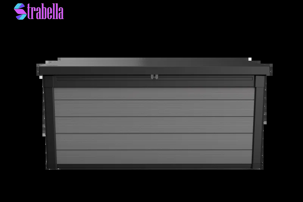 Premier 150 Gallon Durable Resin Outdoor Storage and Organization Deck Box Ideal for Garden Patio Furniture and Supplies, Grey