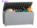 Novel 90 Gallon Durable Resin Outdoor Storage and Organization Deck Box Ideal for Garden Patio Furniture and Supplies
