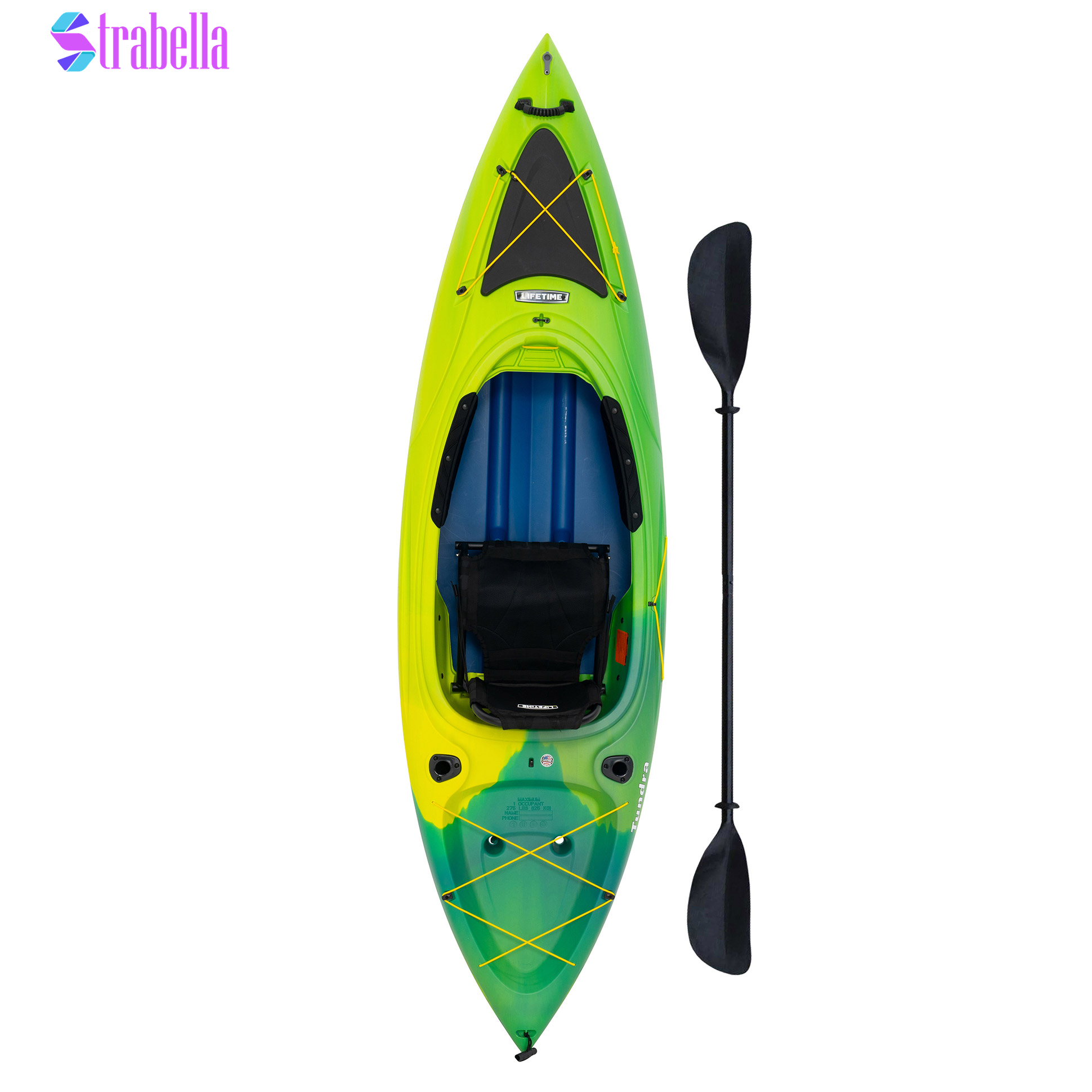 Lifetime Tundra 10’2” Sit-Inside Kayak with Paddle and Cartop Carrier Kit