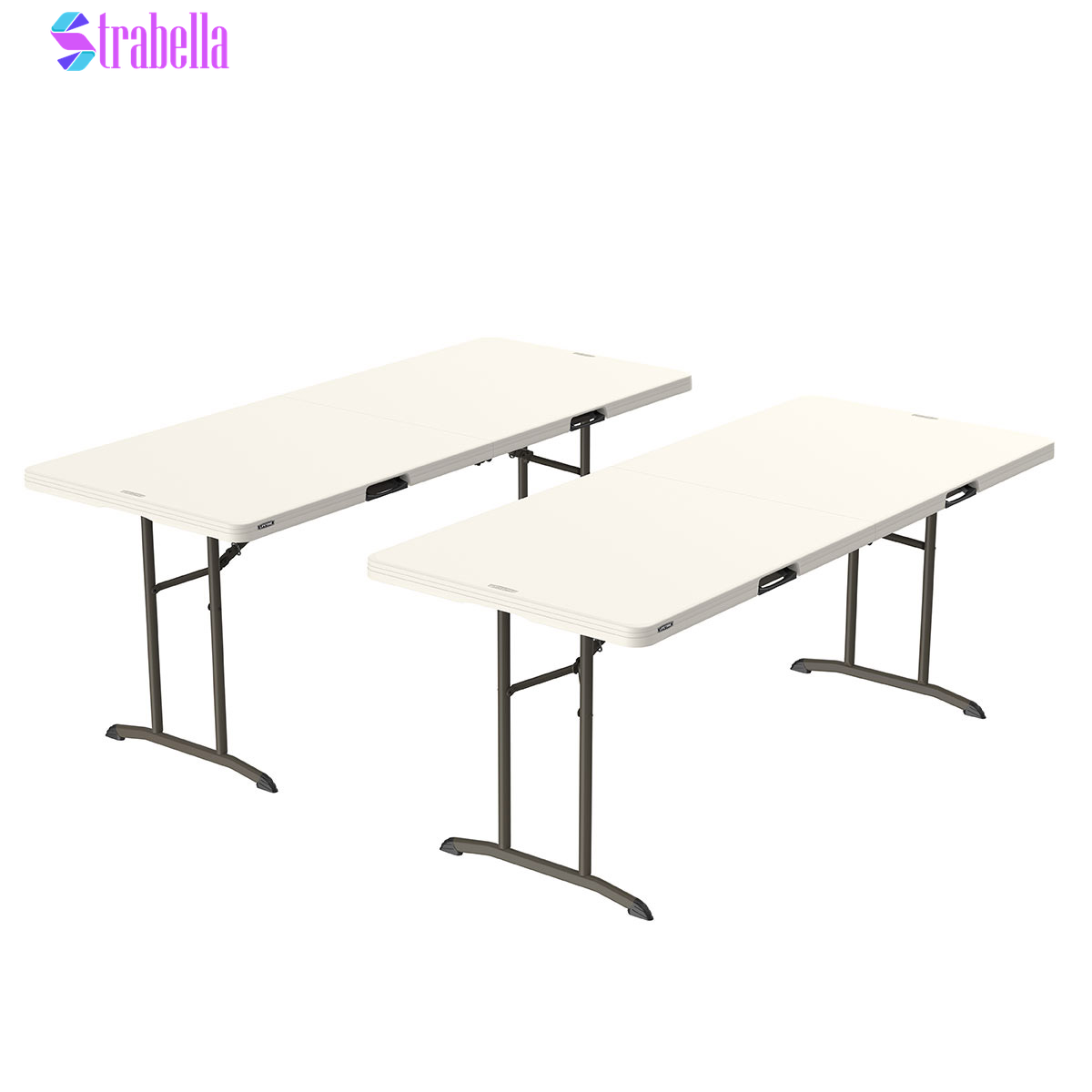 Commercial 6' Fold-In-Half Table, 2-Pack