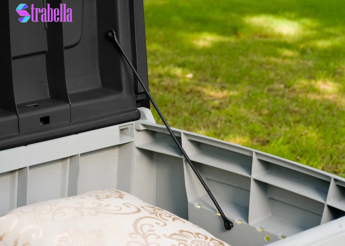 Novel 90 Gallon Durable Resin Outdoor Storage and Organization Deck Box Ideal for Garden Patio Furniture and Supplies