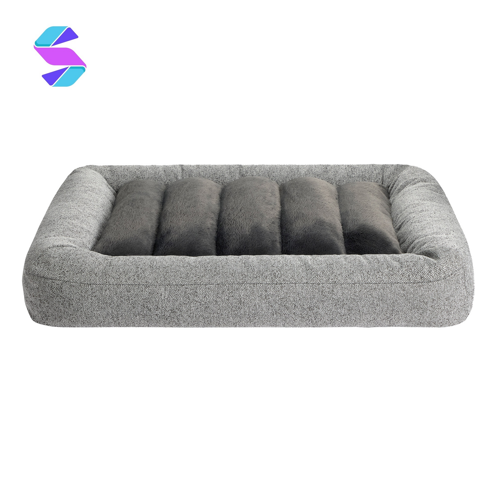 32" X 42" Channeled Bolster Pet Bed