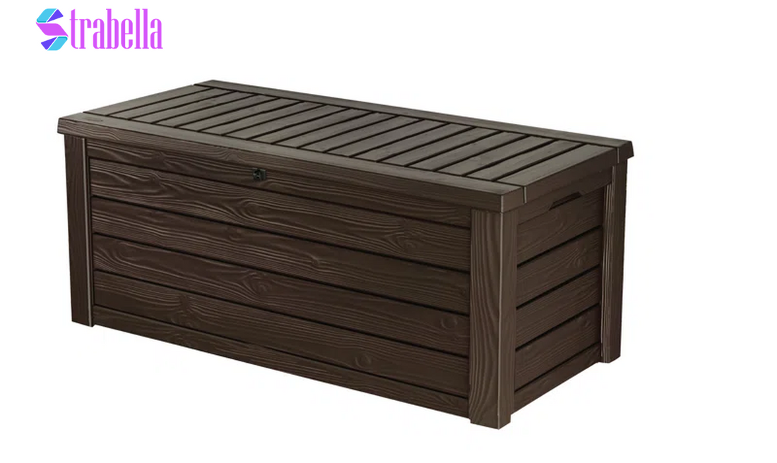 Westwood 150 Gallon Large Durable Resin Outdoor Storage and Organization Deck Box for Patio Furniture and Supplies