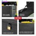 Java 230 Gallon XXL Durable Resin Outdoor Storage and Organization Deck Box Ideal for Garden Patio Furniture and Supplies