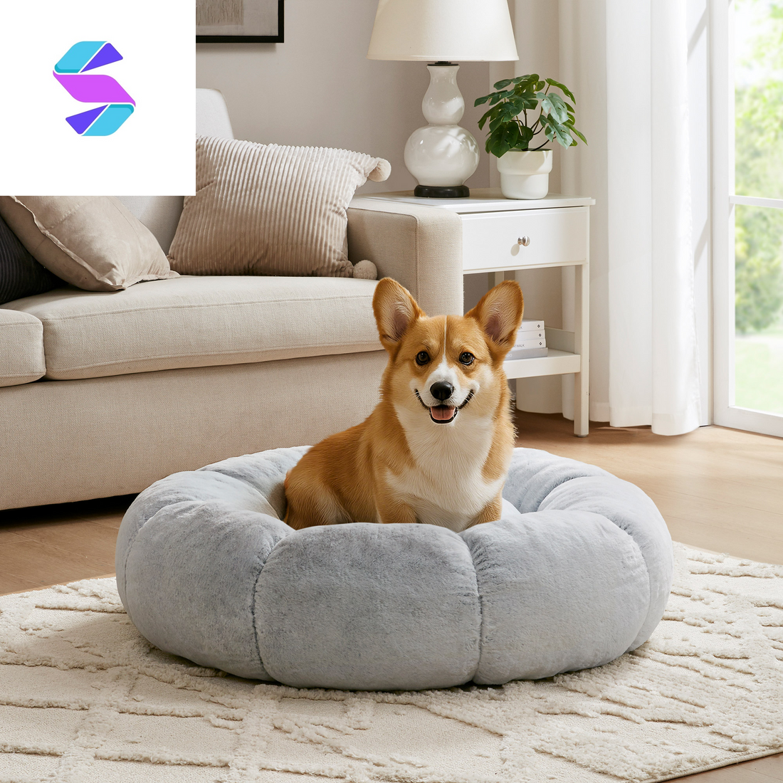 Pumpkin Donut 36" Pet Bed