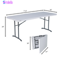 Commercial 6' Fold-In-Half Table, 2-Pack