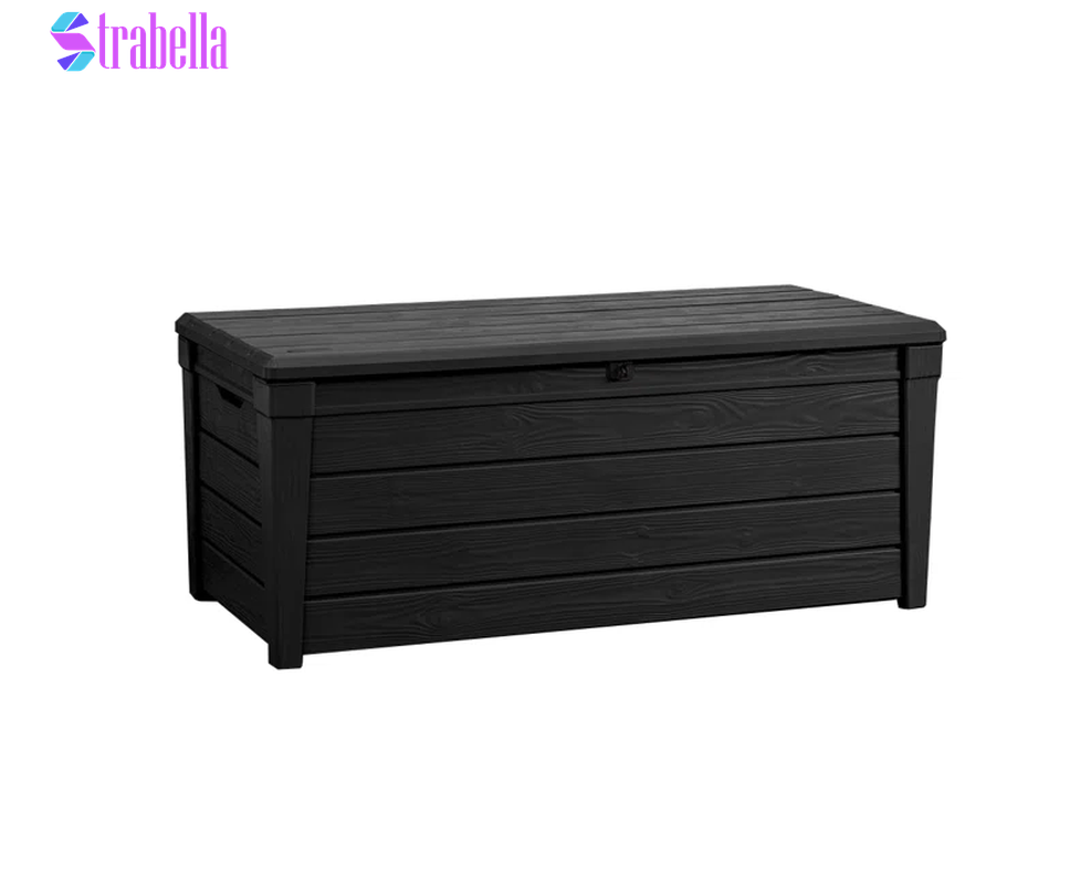 Brightwood 120 Gallon Large Durable Outdoor Storage and Weather Resistant Resin Deck Box