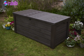 Eastwood 150 Gallon Durable Resin Outdoor Storage and Organization Deck Box for Patio Furniture and Supplies, Brown