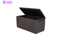Springwood 80 Gallon Durable Resin Outdoor Storage and Organization Deck Box for Patio Furniture and Supplies, Brown