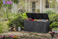 Comfy 71 Gallon Durable Resin Outdoor Storage and Organization Deck Box Ideal for Garden Patio Furniture and Supplies