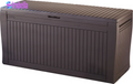 Comfy 71 Gallon Durable Resin Outdoor Storage and Organization Deck Box Ideal for Garden Patio Furniture and Supplies