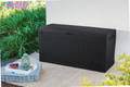 Comfy 71 Gallon Durable Resin Outdoor Storage and Organization Deck Box Ideal for Garden Patio Furniture and Supplies
