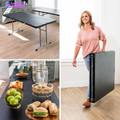 Commercial 6' Fold-In-Half Table, 2-Pack