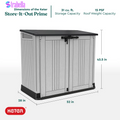 Store It Out Prime Durable Resin Outdoor Storage Shed with Floor and Double Doors for Garden Patio Furniture and Tools