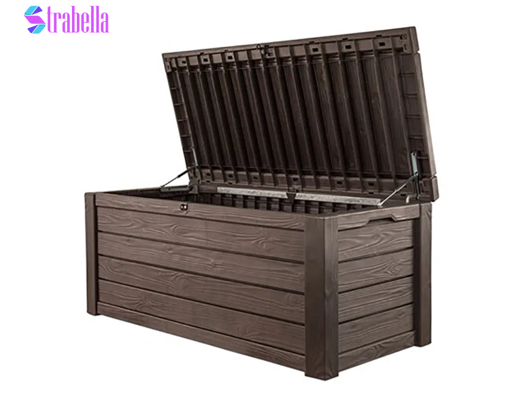 Westwood 150 Gallon Large Durable Resin Outdoor Storage and Organization Deck Box for Patio Furniture and Supplies