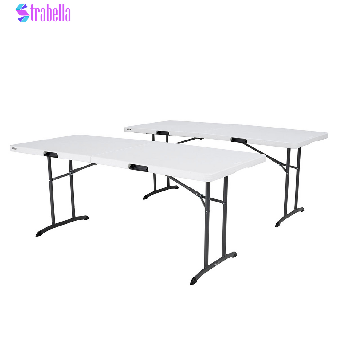 Commercial 6' Fold-In-Half Table, 2-Pack