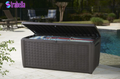 Sumatra 135 Gallon Large Durable Resin Outdoor Storage and Organization Deck Box Ideal for Garden Patio Furniture and Supplies