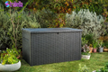 Java 230 Gallon XXL Durable Resin Outdoor Storage and Organization Deck Box Ideal for Garden Patio Furniture and Supplies