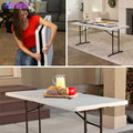 Commercial 6' Fold-In-Half Table, 2-Pack
