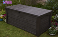 Eastwood 150 Gallon Durable Resin Outdoor Storage and Organization Deck Box for Patio Furniture and Supplies, Brown
