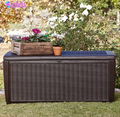 Sumatra 135 Gallon Large Durable Resin Outdoor Storage and Organization Deck Box Ideal for Garden Patio Furniture and Supplies