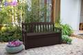 Solana 70 Gallon Durable Resin Outdoor Bench Storage and Organization Deck Box Ideal for Garden Patio Furniture and Supplies