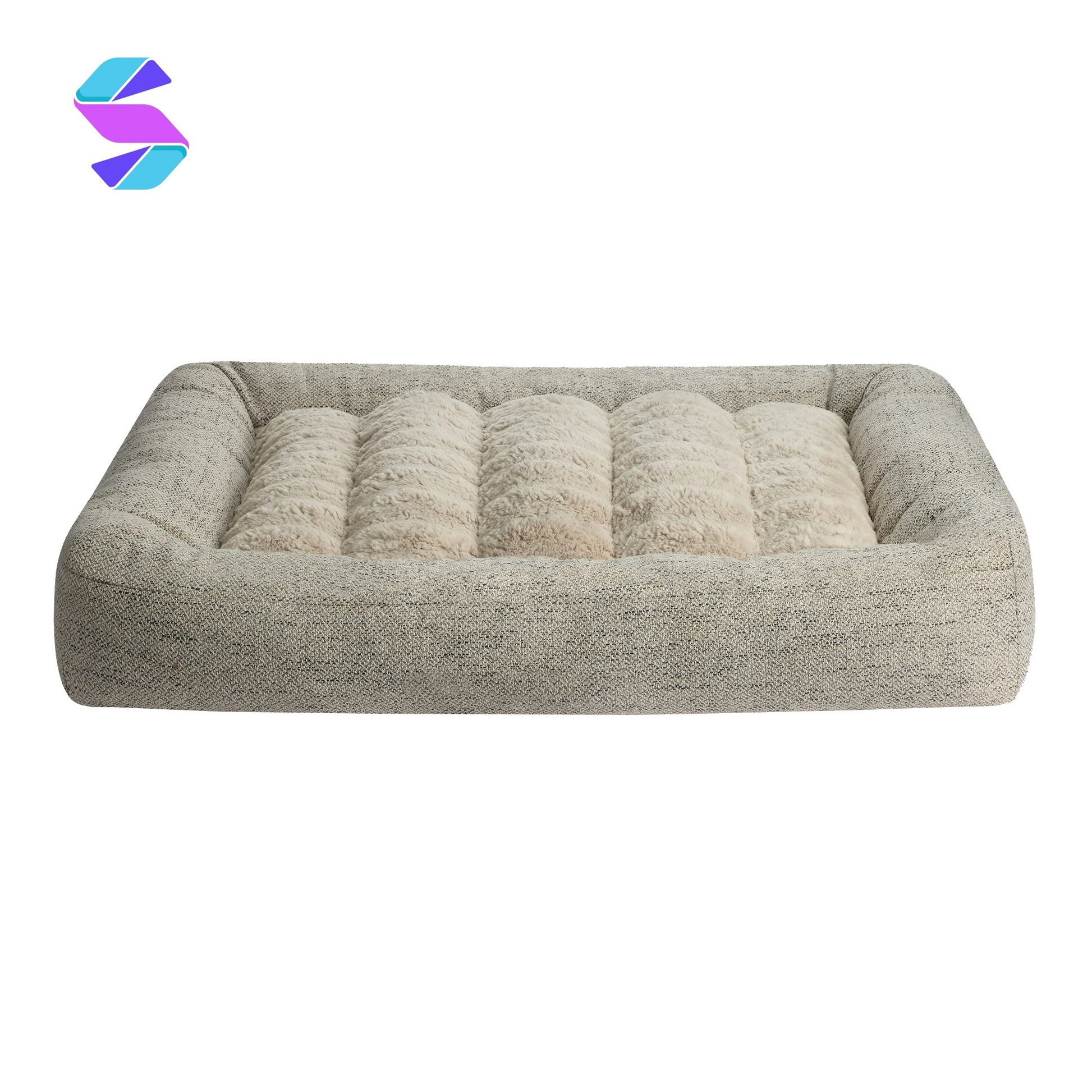 32" X 42" Channeled Bolster Pet Bed