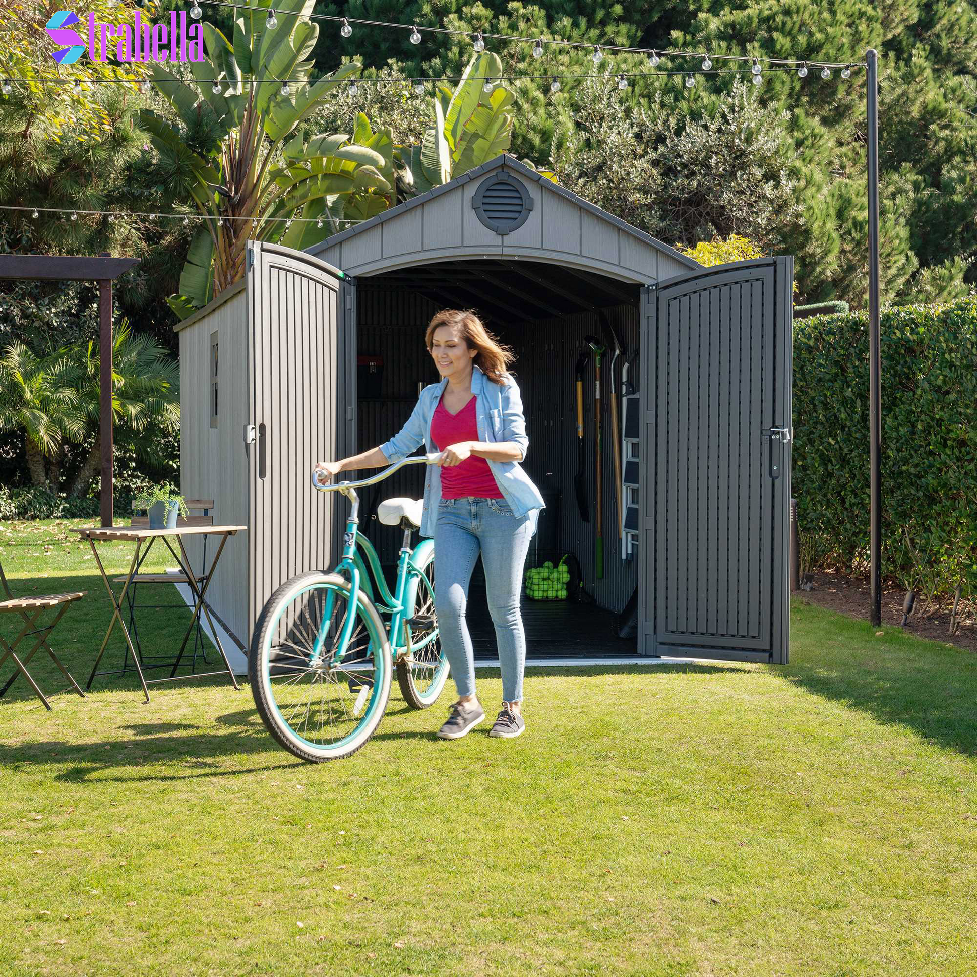 Resin Outdoor 8' X 17.5' Storage Shed